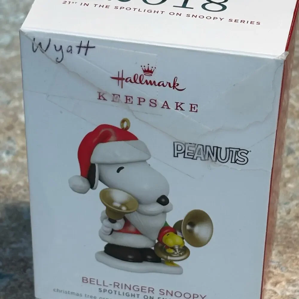 Hallmark Keepsake Peanuts Bell-Ringer Snoopy Christmas Decor Ornament 2018